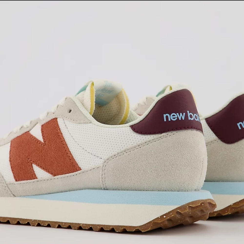 NB 237 Sea Salt with Soft Copper Retro Running Shoes / Sneakers - Last Pair! - Picture 2 of 13